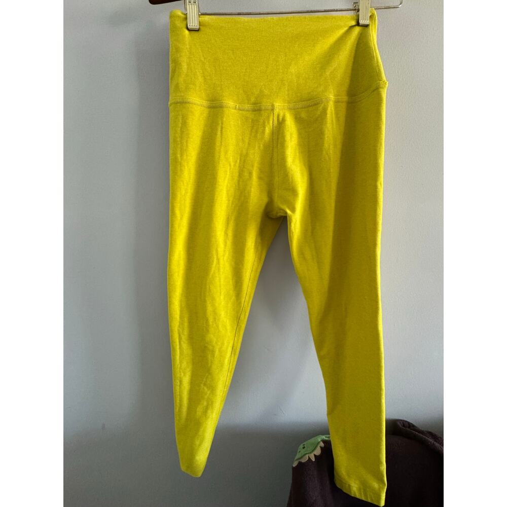 Beyond Yoga High Waisted Leggings Neon Yellow Lime Women’s Large Made in USA